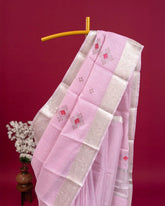 SC3412 - Linen Saree With Multi Stone